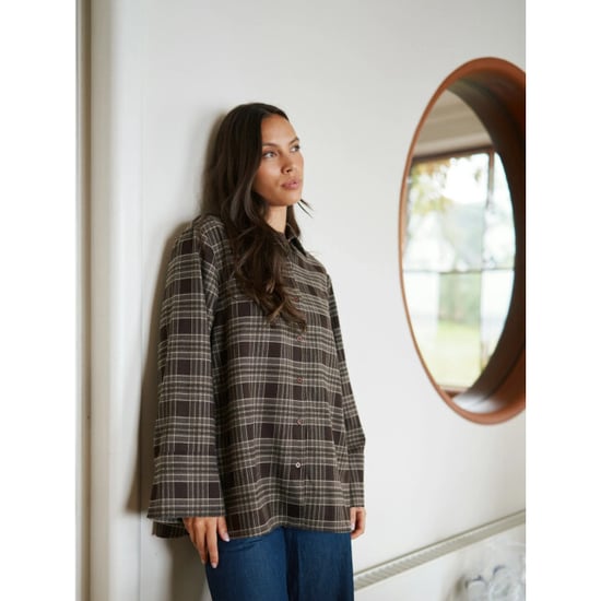 Neo Noir dita flannel check shirt 171676 210 brown - Image 2