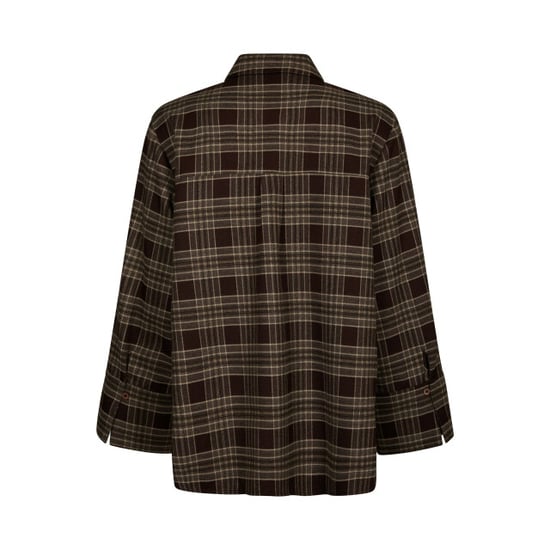 Neo Noir dita flannel check shirt 171676 210 brown - Image 4