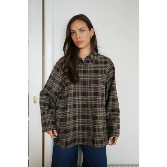 Neo Noir dita flannel check shirt 171676 210 brown - Image 5