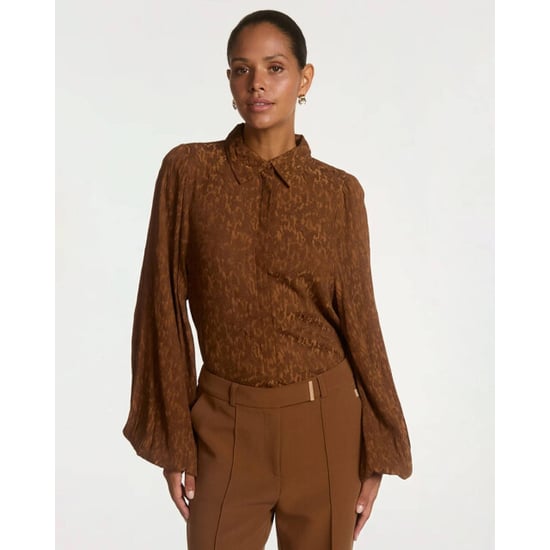 Aaiko Blouse lange mouw rose jacquard vis - Image 1
