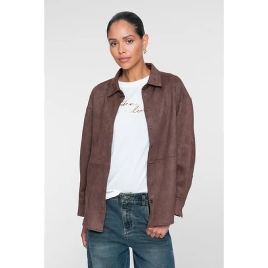 Geisha 63840-19 785 blouse suedine dark brown - Image 2