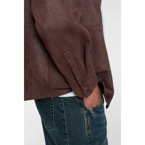 Geisha 63840-19 785 blouse suedine dark brown - Image 5