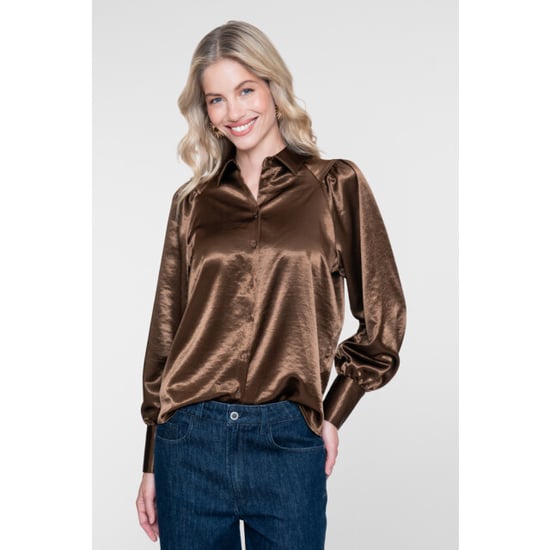 Geisha top satin 63855-21 775 brown - Image 4