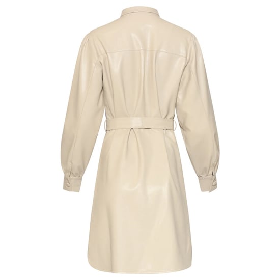 Smashed Lemon Faux leather jurk met tailleceintuur | - Image 3
