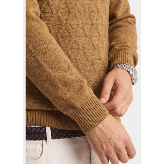 Bos Bright Blue Half zip 1189/40432 d. mustard - Image 3