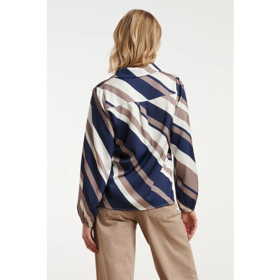 Smashed Lemon Blouse met moderne strepenprint | - Image 5
