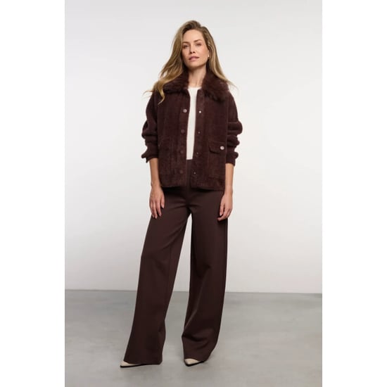 Rino & Pelle Nia.5002613 rino en pelle jacket with detachable collar coffee roast - Image 3