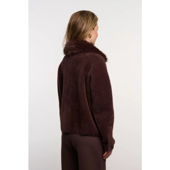 Rino & Pelle Nia.5002613 rino en pelle jacket with detachable collar coffee roast - Image 4