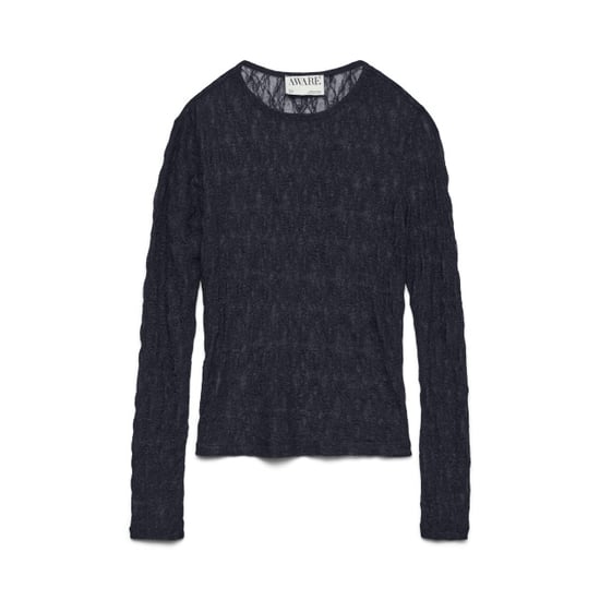 Vero Moda awtessy ls o-neck lace top noos 10334538 night sky - Image 1