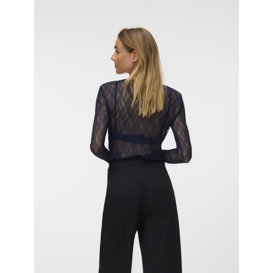 Vero Moda awtessy ls o-neck lace top noos 10334538 night sky - Image 3