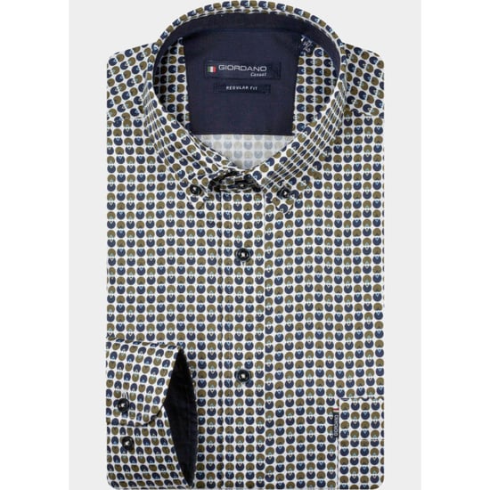 Giordano Overhemd heren dino satin stretch graphic pr 627021/70 - Image 2