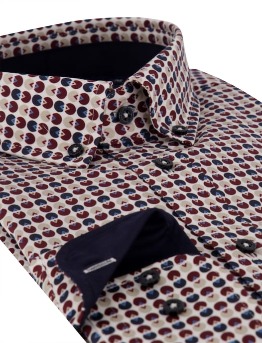 Giordano Overhemd heren dino satin stretch graphic pr 627021/40 - Image 3