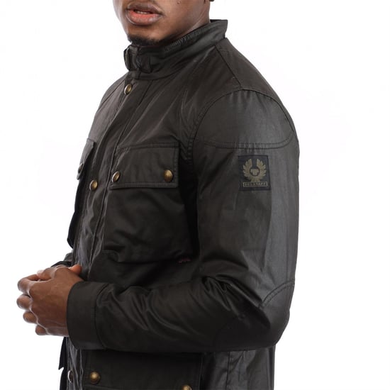Men's Belstaff Cotton Fieldmaster Jacket in olive - Image 4
