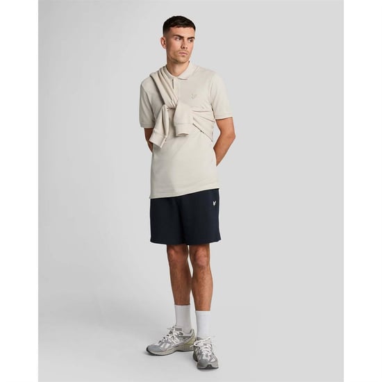Men's Lyle And Scott Eagle Polo Shirt in Beige - Image 6