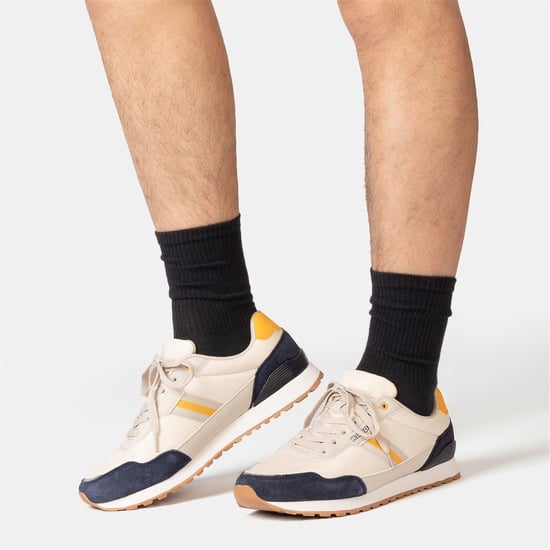 Men's Kappa Dr Trainers in Beige/Navy - Image 3