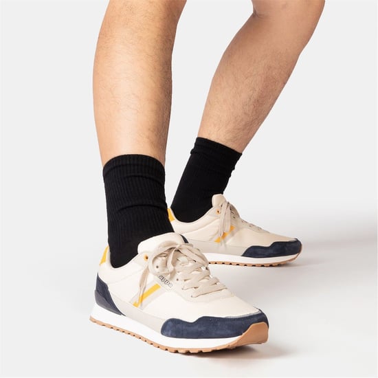 Men's Kappa Dr Trainers in Beige/Navy - Image 6