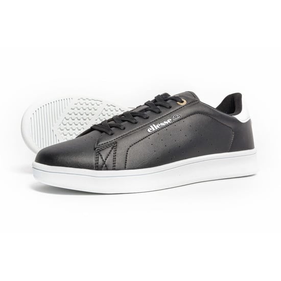 Men's Ellesse Cupsole Low Top Lace-Up Sneakers in Black/White - Image 1