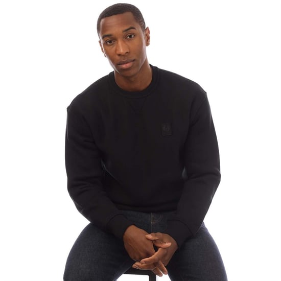Men's Belstaff Cotton Fleece Hockley Sweatshirt in Black - Image 4