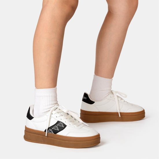 Women's Kappa Scafa Platform Ladies Trainers in White - Image 6