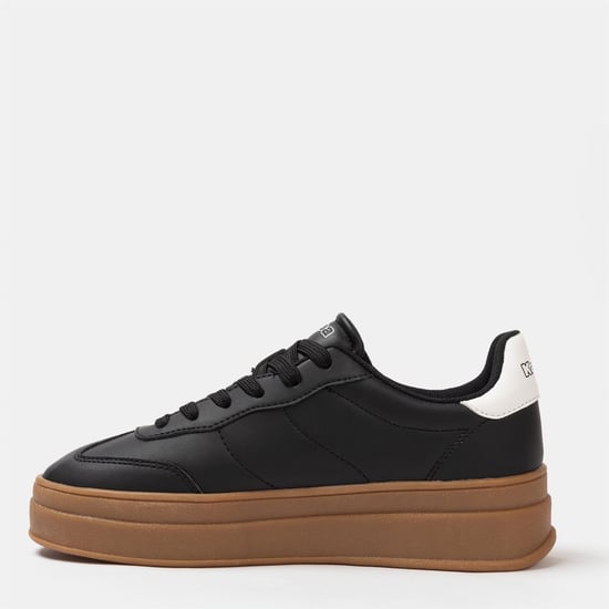 Women's Kappa Scafa Platform Ladies Trainers in Black - Image 2