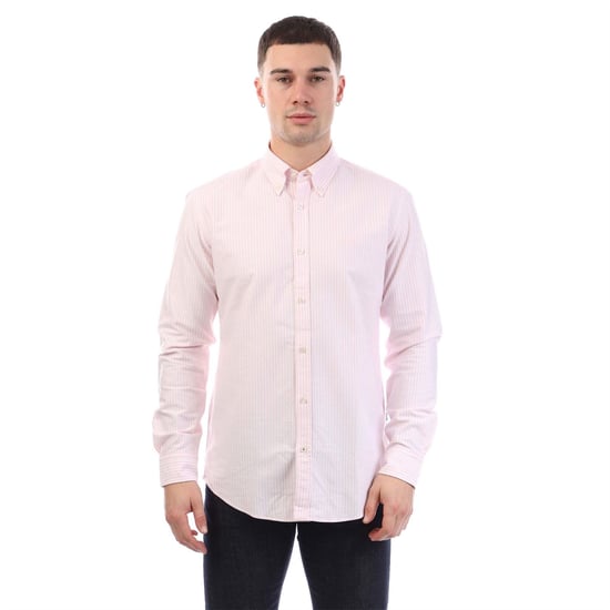 Men's Boss Roan BD E C1 243 Slim Fit Shirt in Pink - Image 1