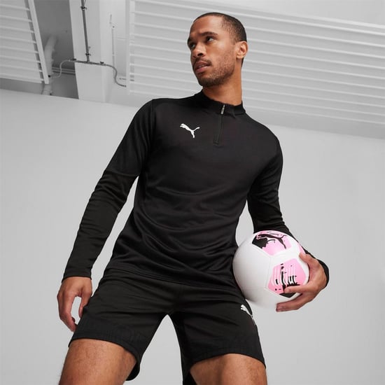 Men's Puma Training quarter Zip Top in Black - Image 3