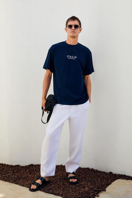 Oversized Printed Crew Neck T-Shirt - Image 2
