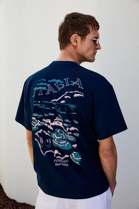 Oversized Printed Crew Neck T-Shirt - Image 4