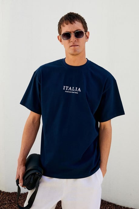 Oversized Printed Crew Neck T-Shirt - Image 5