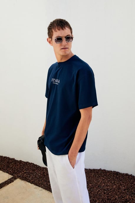 Oversized Printed Crew Neck T-Shirt - Image 6