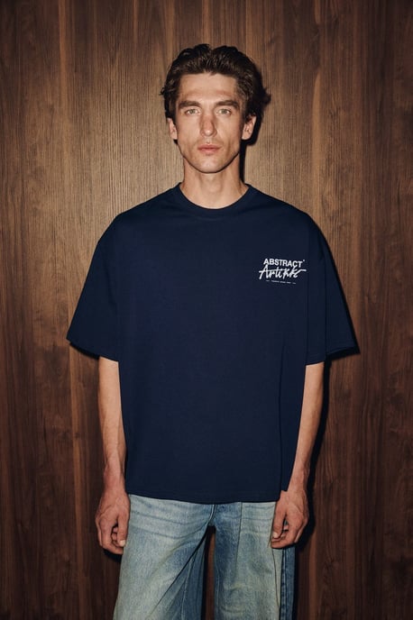 Oversized Crew Neck Printed T-Shirt - Image 1