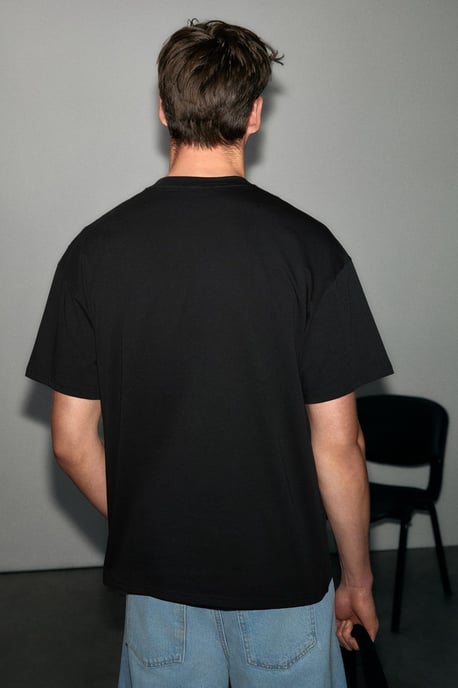 Oversized Crew Neck Logo T-Shirt - Image 5