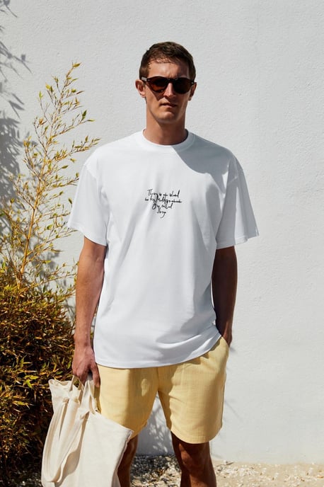 Oversized Printed Crew Neck T-Shirt - Image 1