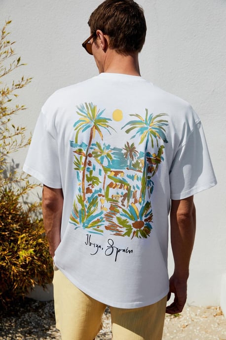 Oversized Printed Crew Neck T-Shirt - Image 3