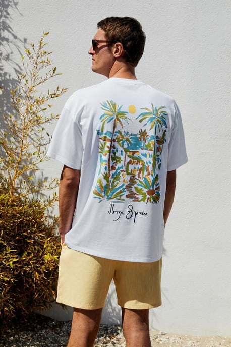 Oversized Printed Crew Neck T-Shirt - Image 6