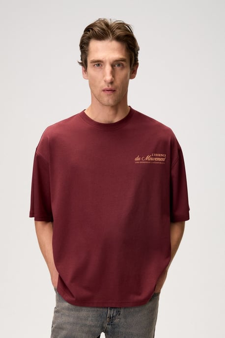 Oversized Crew Neck Printed T-Shirt - Image 1