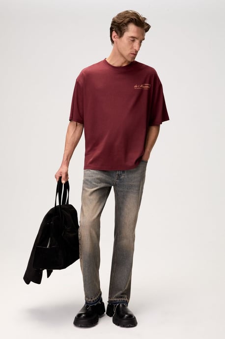 Oversized Crew Neck Printed T-Shirt - Image 2