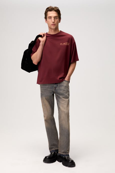 Oversized Crew Neck Printed T-Shirt - Image 3