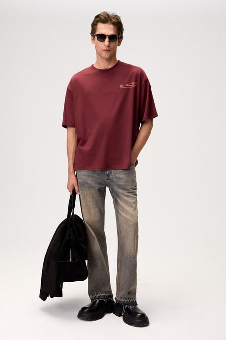 Oversized Crew Neck Printed T-Shirt - Image 4