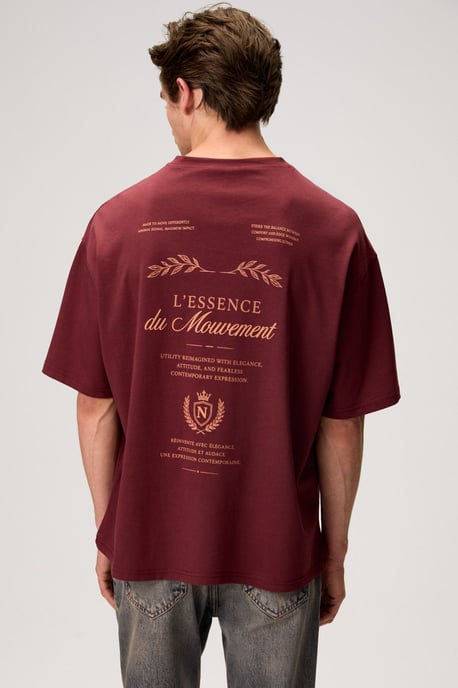 Oversized Crew Neck Printed T-Shirt - Image 5