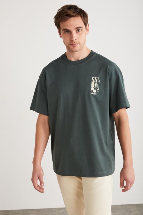 Oversized Crew Neck Logo T-Shirt - Image 1