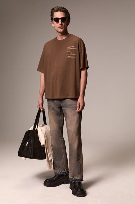 Oversized Crew Neck Printed T-Shirt - Image 2