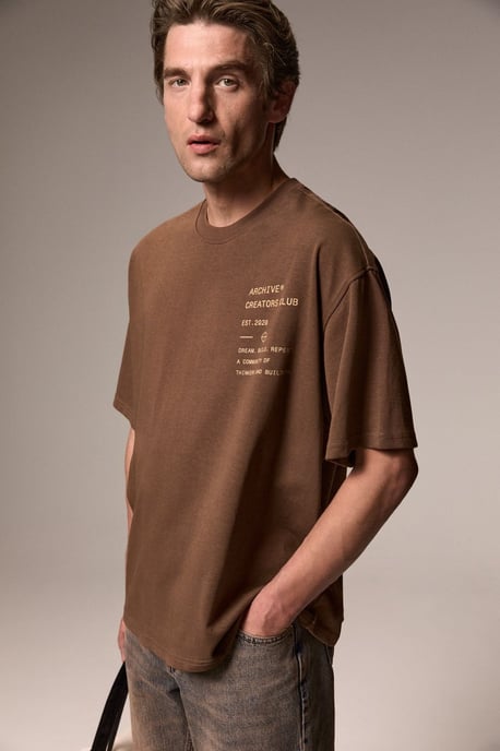 Oversized Crew Neck Printed T-Shirt - Image 4