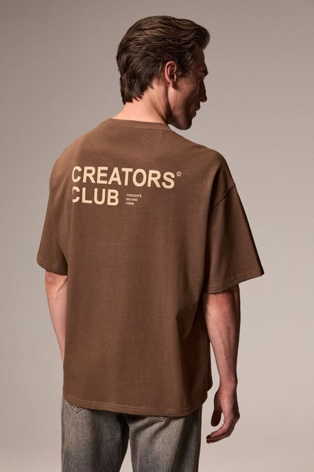 Oversized Crew Neck Printed T-Shirt - Image 5