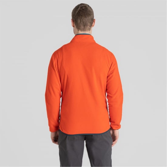 Men's Craghoppers Mock Neck Regular Fit Sweatshirt in Macaw Red - Image 2