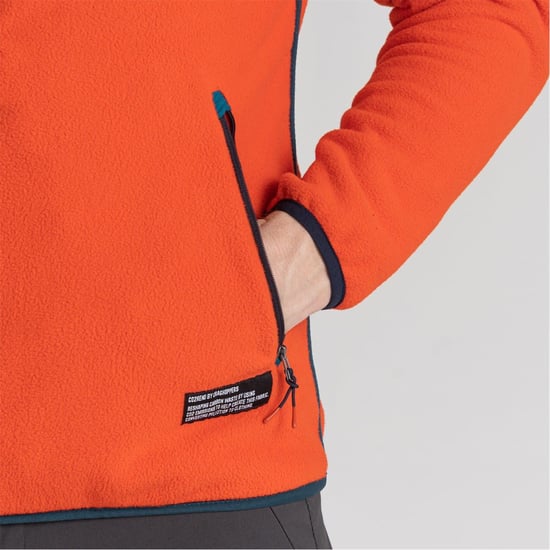 Men's Craghoppers Mock Neck Regular Fit Sweatshirt in Macaw Red - Image 5