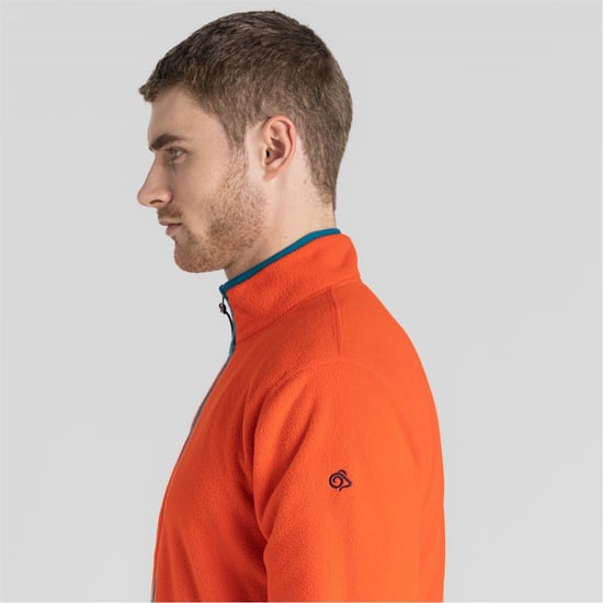 Men's Craghoppers Mock Neck Regular Fit Sweatshirt in Macaw Red - Image 6