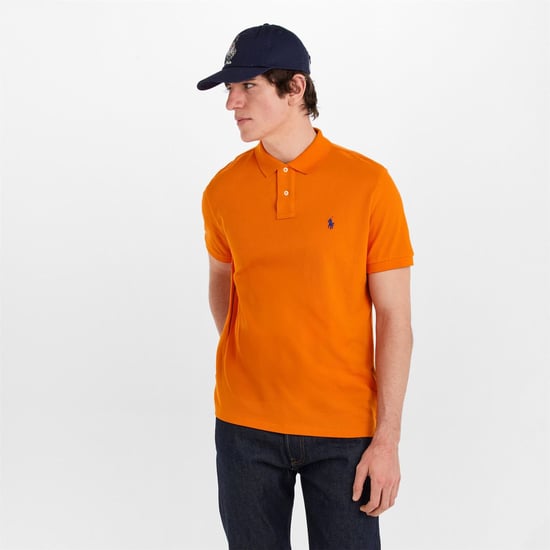 Men's Polo Ralph Lauren Custom Short Sleeve Polo Shirt in Sailing Orange - Image 2