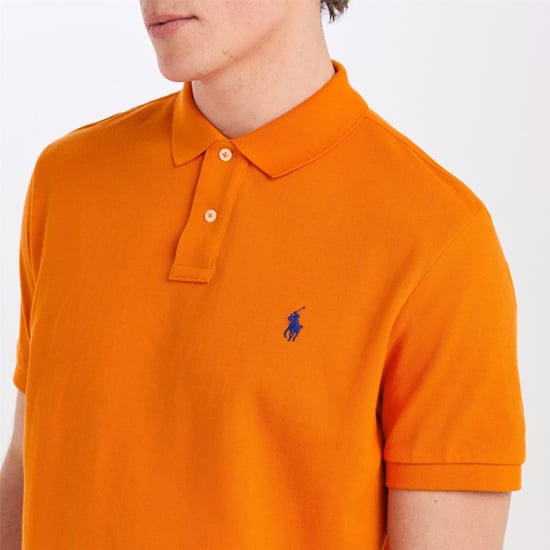 Men's Polo Ralph Lauren Custom Short Sleeve Polo Shirt in Sailing Orange - Image 4