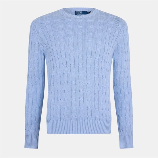 Men's Ralph Lauren Ralph Crew Neck Long Sleeve Sweater in Blue Hyacinth - Image 1